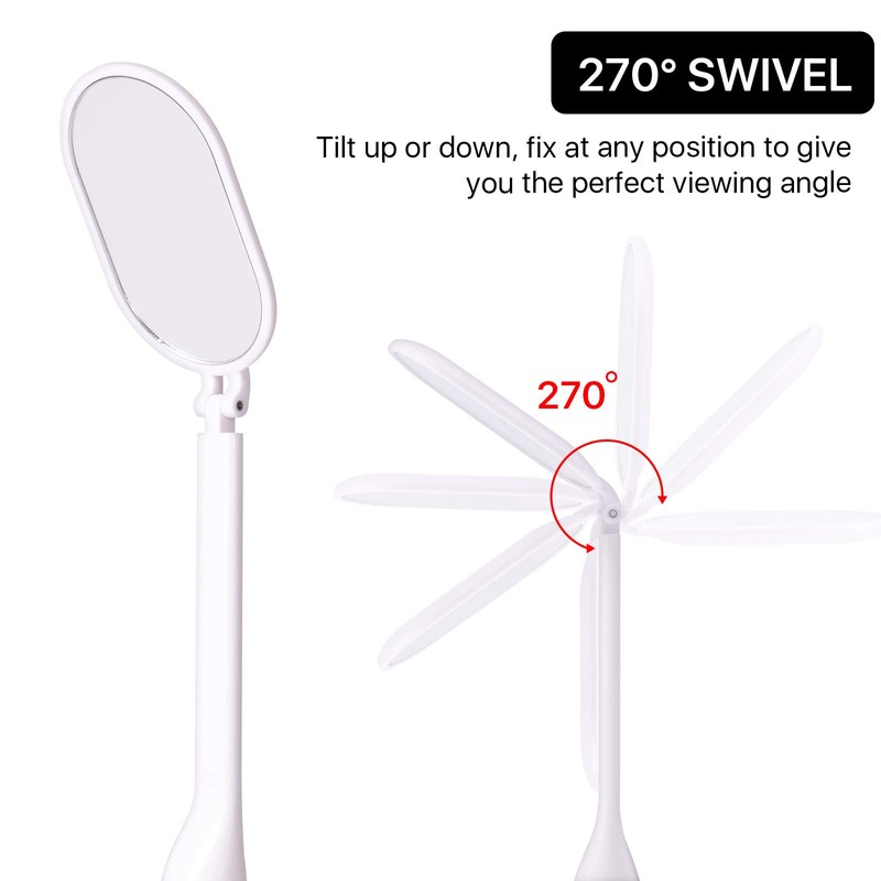 Pretty memory Large Lash Mirror, 270° Free Rotation, Lightweight Makeup