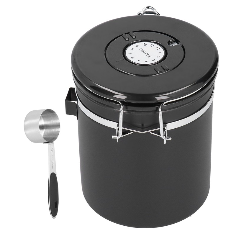 1.5L 304 Stainless Steel Coffee Beans Tea Canister Sealed Food