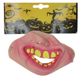 PROtastic Funny Latex Half Face Mask with Big Teeth Grinning Smile