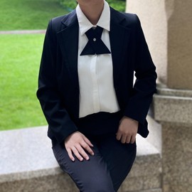 SYAYA - Pajarita cruzada para mujeres u hombres, corbata cruzada para niñas, uniforme y Lolita o cosplay, accesorio W-B-T2, Negro -, Talla única