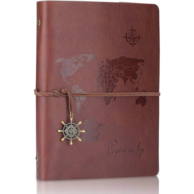 SEEHAN A5 Refillable Journal Leather Notebook Diary Vintage Sketchbook Travel