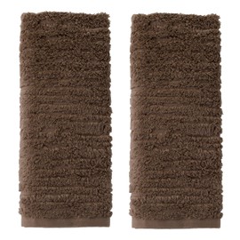 SKL Home Cloud Soft Hand Towel 2pc Set for Bath/Kitchen/Bar & Gift, Mink Brown