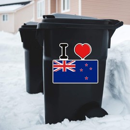 Azeeda 'I Love New Zealand' White Premium Vinyl Decal Sticker – Waterproof, Durable & Easy to Apply - Ideal for Car Bumpers, Windows, Bins and More (DW00075892)