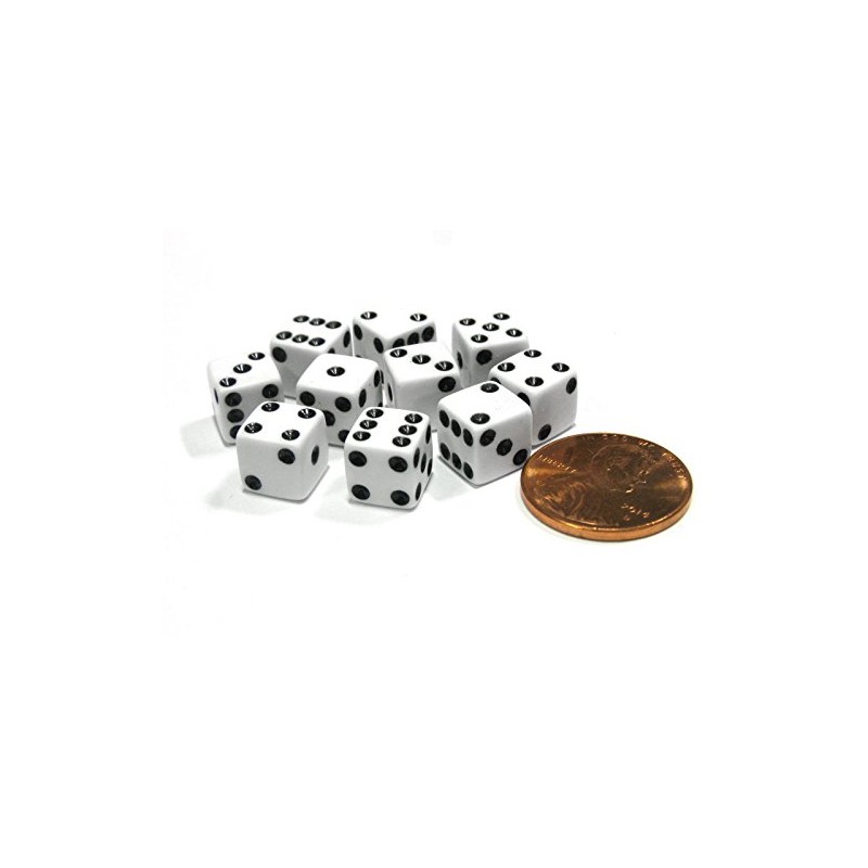 Set of 10 8mm Six Sided D6 Small Square Dice