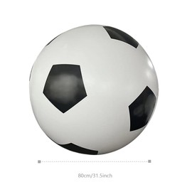 Inflatable Football Toy, Inflatable Ball, Large Beach Ball, Inflatable Sports Balls, Water Ball, Party Toy for Boys and Girls, Summer Pool Toy (Beach, 80 cm)