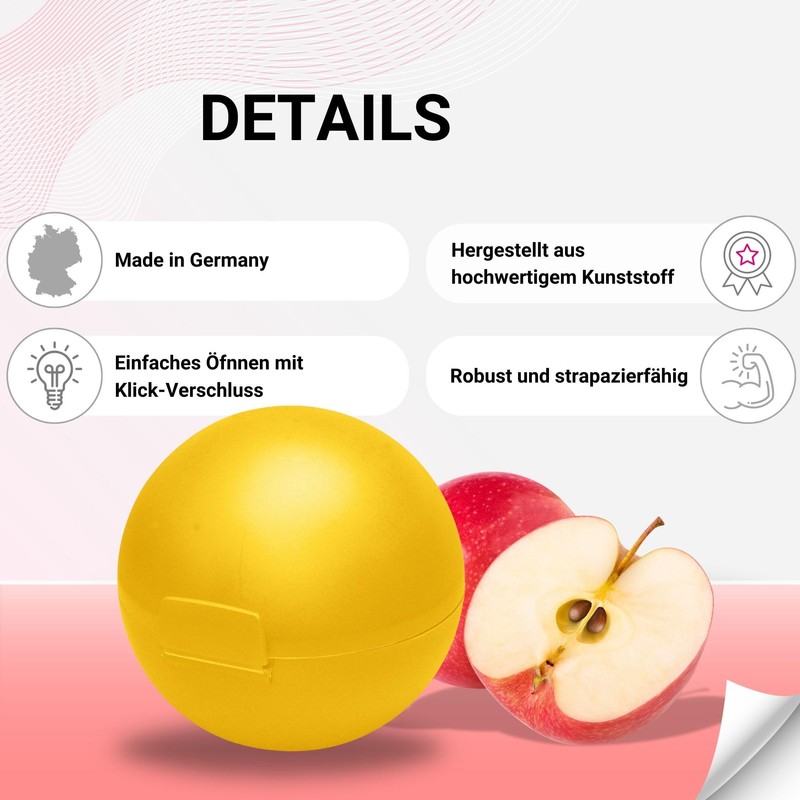 Uakeii Apple Box for School Made of Plastic - Apple