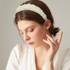 Yemoju Pack of 5 Pearl Headbands, White, Pearl Headband for