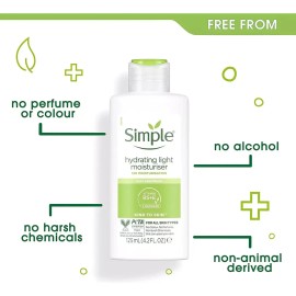 Crema Hidratante Facial Simple 125ml Piel Sensible Vegana