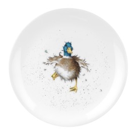 Portmeirion Home & Gifts Wrendale Coupe Plate-Waddle and a Quack (Duck), Bone China, Multi Coloured, 20.7 x 20.7 x 1 cm