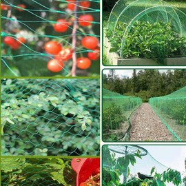 Net, bird protection net, pond net, 4 x 10 m, 2 pieces, polyethylene protective net, bird net, protects vegetables from birds