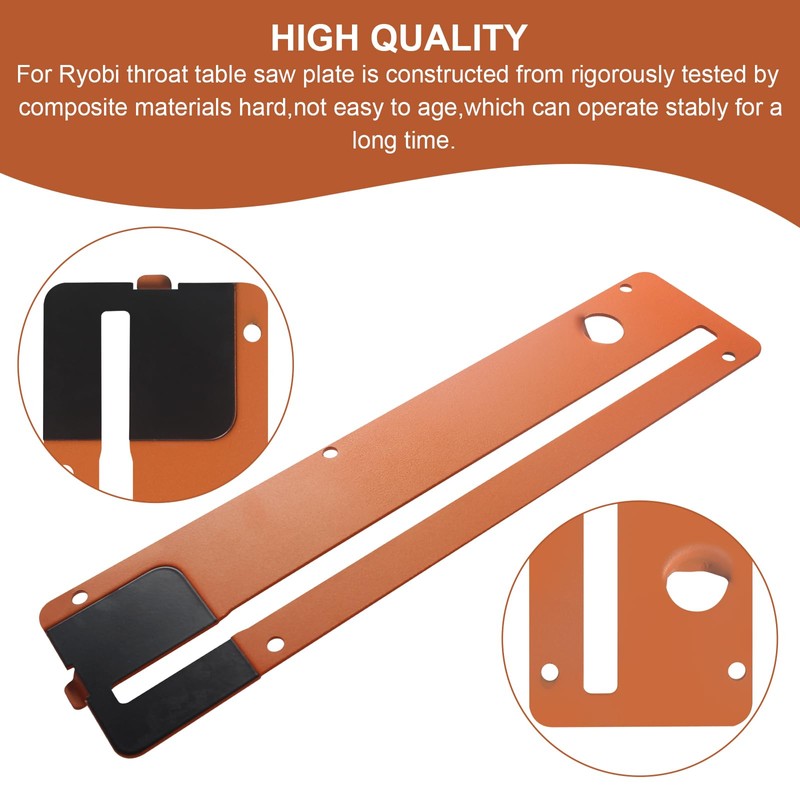 89290001700 Standard Table Saw Throat Plate Replacement Compatible with Ridgid