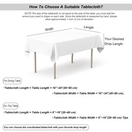 meioro Tablecloths Cotton Linen Tablecloth Simple Style Twill Tablecloths Multi-Purpose Indoor and Outdoor (Yellow, 55" x 70")