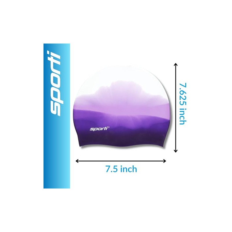 Sporti - Gorro de natación de silicona multicolor