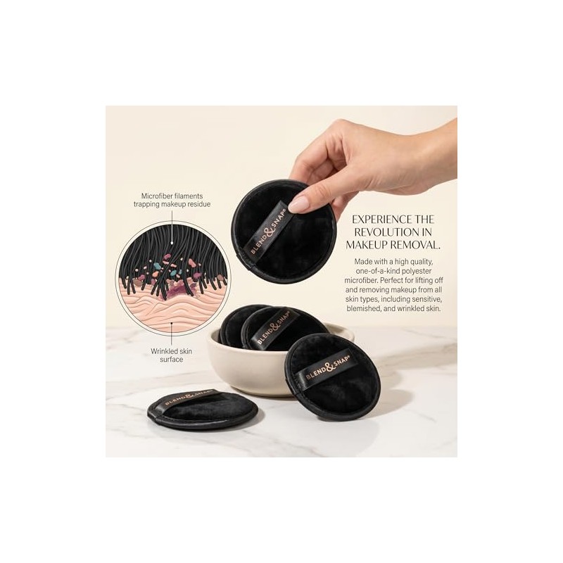 Blend & SNAP Cloud Rounds (2-Pack) – Reusable Makeup Remover