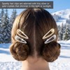 8Pcs Rhinestone Hair Clips, Crystal Hair Barrettes Bling Metal Snap