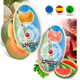 icMentol -200 Capsules Menthol Balls, Aroma Capsule, Aroma Balls, DIY Click Balls (100 Watermelon + 100 Melon)