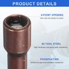 sourcing map 5pcs Magnetic Nut Driver 8mm Hex Drive Socket