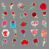 vesaneae 50Pcs Waterproof Vinyl Roses Stickers, 5-8cm Cute Flower Graffiti