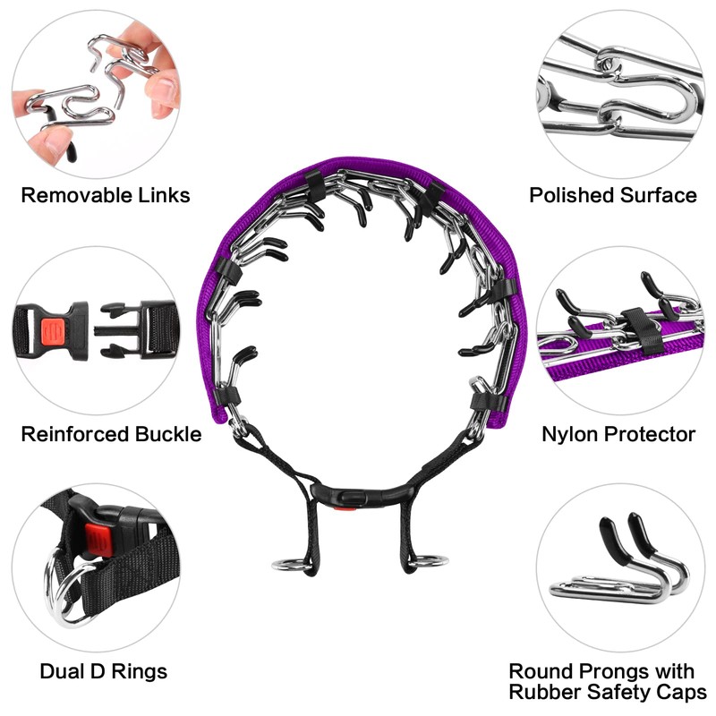 Prong Training Collar with Comfort Tips and Quick Release Snap