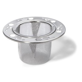 Tea strainer for loose tea made of stainless steel, tea strainer for the cup - sun, moon and stars motif - approx. 55 mm from Quertee