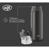 alfi Element Bottle 600 ml, Matte Black, Lightweight Stainless Steel