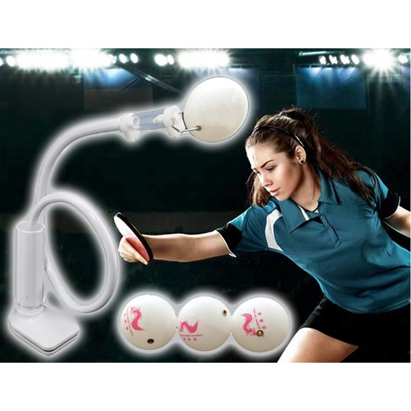 akindou Table Tennis Ping Pong Practice Machine, Angled Arm, Cut,