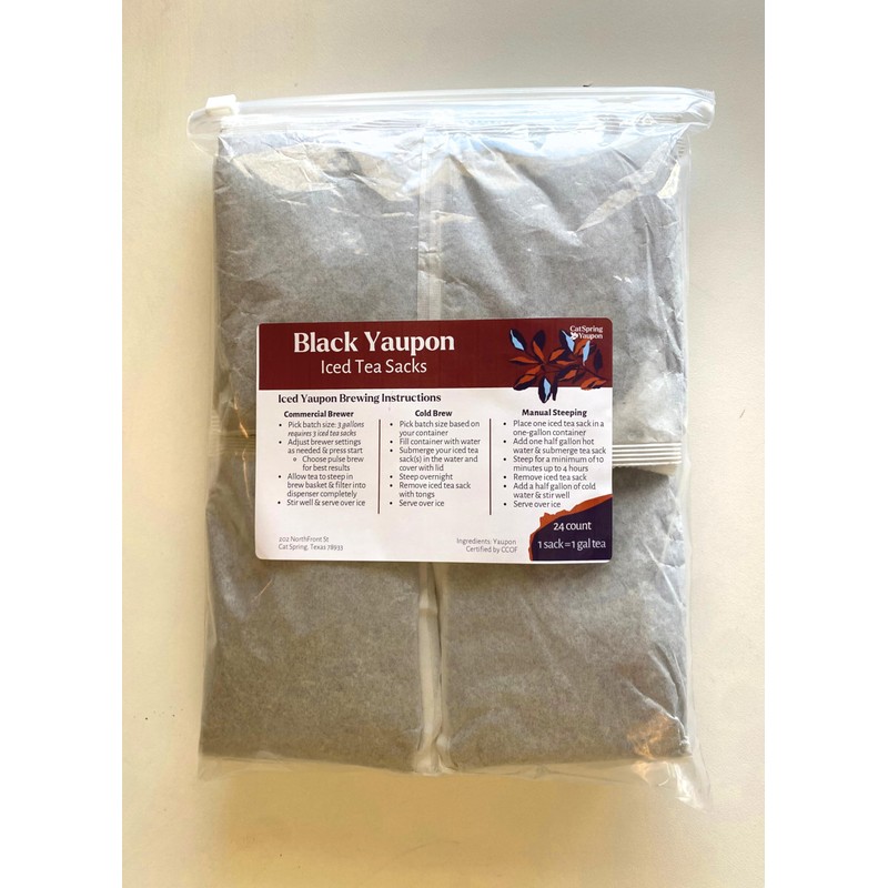 CatSpring Yaupon Iced Tea Sacks (Black Yaupon)