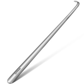 ZOMAKE Long Shoe Horn for Seniors Extra 31.5 Inch Metal Shoe Horns Long Handle for Elderly,Stainless Steel Largo Calzador De Zapatos,Shoe Helper for Men(Silvery)