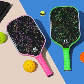 Pickleball Paddles, T700 Carbon Fiber Surface Pickle Ball Paddles Polypropylene Honeycomb Core, Shock-Absorbing Paddle with Anti-Slip Grip, Provides Control of Spin&Power