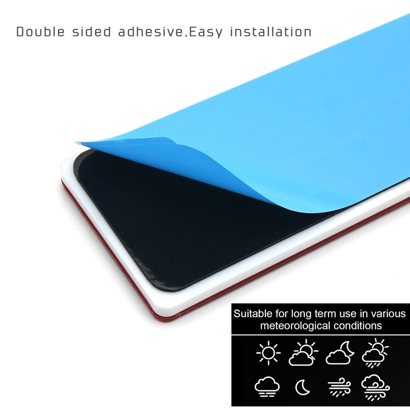 MFC PRO 6" Rectangular Stick-on/Screw Mount Reflectors (Kit 5/White+Yellow+Red)