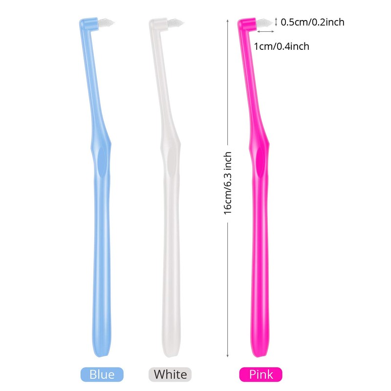 Boao 12 Pcs Tufted Toothbrush End Bulk Compact Single Tuft