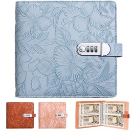DELUXEFOX Piggy Bank with Keys, Bills and Piggy Book (Increased Capacity) Binder Savings Fun, Holds 200 Cards, Bill Envelope, Stylish, Money Notebook, Household Account Management, Money Management