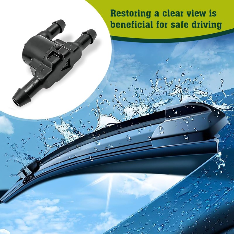dawfall Pack-2 Car Windshield Wiper Washer Check Valve, 3 Port