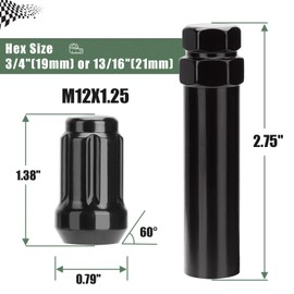 12mmx1.25 Lug Nuts for Maxima Altima G35 G37, 20pcs M12x1.25 6 Spline Aftermarket Wheel Nuts Compatible with Nissan Infinit Sentra Rogue 350z Subaru Outback Forester,Closed End Tuner Nut with 1 Socket