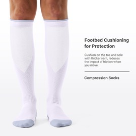 3 Pairs Compression Socks for Women and Men -15-20mmHg Best Support for Athletic Running Cycling