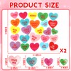 MARFOREVER 50 Pcs Valentine's Day Window Gel Clings Party Decorations
