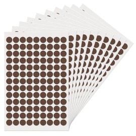 YIKIADA Brown Dot Stickers Round 0.5 Inch Sticker Circle Colored Labels Color Coding Labels for Office Classroom Toddlers Activity 1170 Pieces