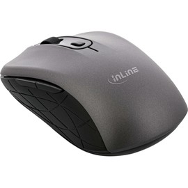 InLine Mouse 3-in-1 Bluetooth + 2 x 2.4 GHz Radio, 5 Buttons, Optical, Grey/Black