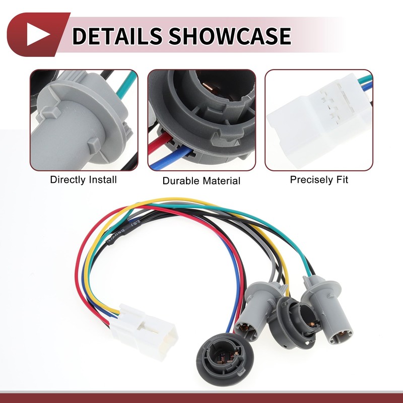 HEROFFIX 1 Pcs Car Rear Tail Light Bulb Socket Harness