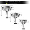 Stainless Steel Funnel, Walfos 3 Pack Kitchen Funnel with 2