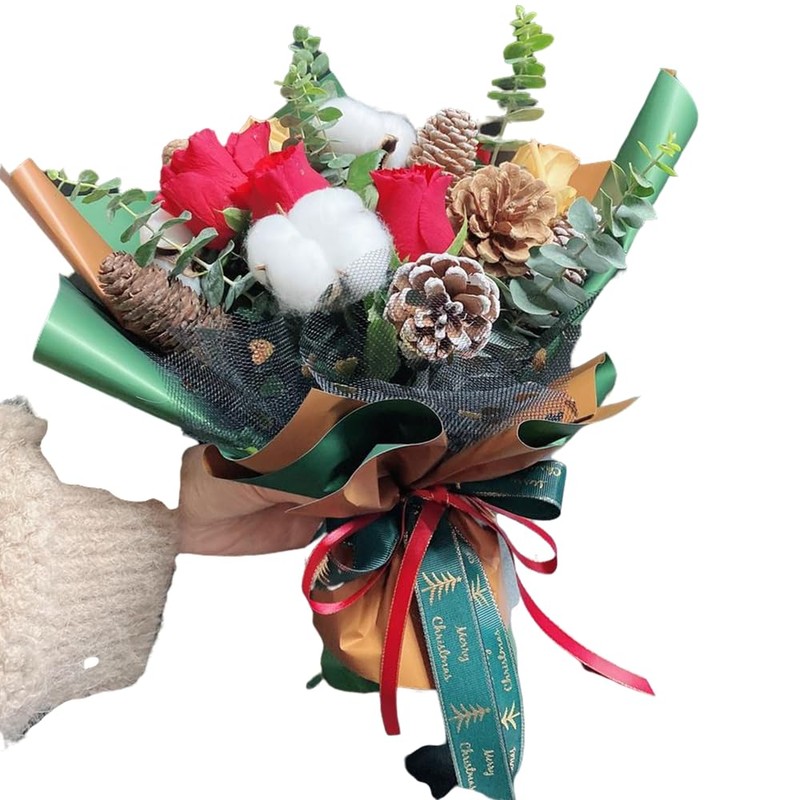 Corkwaw 20 Count Double Sided Colorful Flower Wrapping Paper