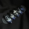 02:30AM, darkness falls |Gothic lettering nail - almond / 02:30AM,