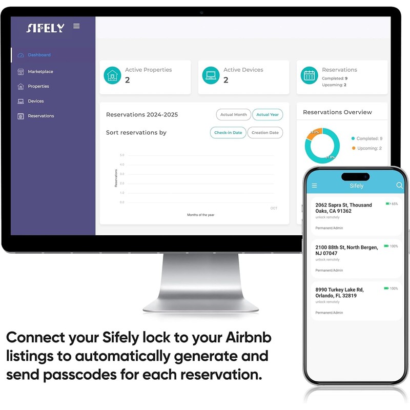 Keyless Entry Keypad Electronic Door Lock: Sifely Digital Smart Lock