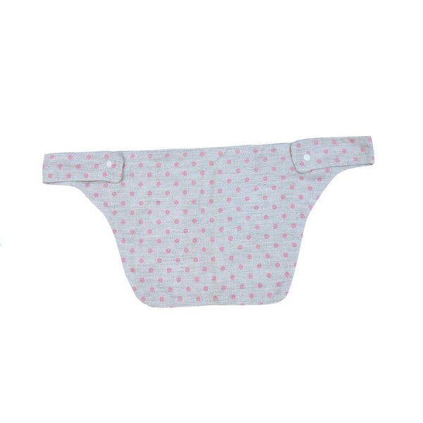 Protects Aka's Skin ☆ Bib Drool Cover [Gray Pink Dot]