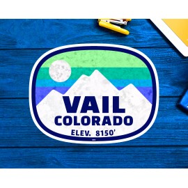 Skiing Vail Colorado Sticker Decal 3.6" x 2.75" Snowboarding Ski