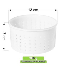 AlcoFermBrew 7 x Cheese Moulds 13 x 7 cm - 0.9 kg - Caciotta - Cheese Moulds | Basket | Cheese Making | Lab