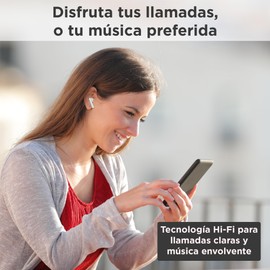 XPOWER X9 Audífonos internos, Sonido Hi-Fi, hasta 40 Horas batería + Estuche, Resistentes a Salpicaduras y Polvo. Control táctil intuitivo. (Garantía de un año) (Blanco)