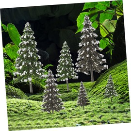SHOWERORO 12Pcs Miniature Pine Trees Model Realistic Mini Simulation Trees for Micro Landscape Decor and Diorama Scene Layout Props