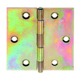 Hinge Rectangular 64 x 64 mm / 20 STK. Oberflaeche: galvanisch Gelb verzinkt