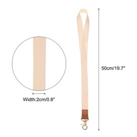 PATIKIL Neck Lanyard, 1 Set Long ID Badge Lanyard with Lobster Clasp for Teacher Women Men Keychain Lanyard Strap for Wallet Keys ID Card Whistle, Beige